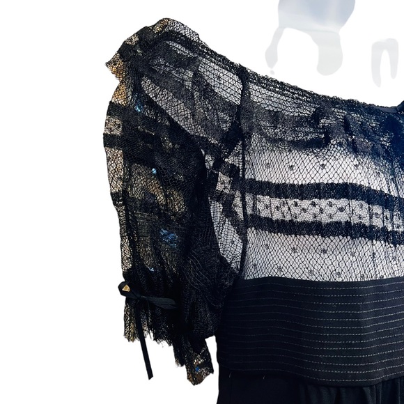 Colette Dinnigan Authentic Lace Black Dress Size XS Garment Made in Australia - Picture 13 of 15